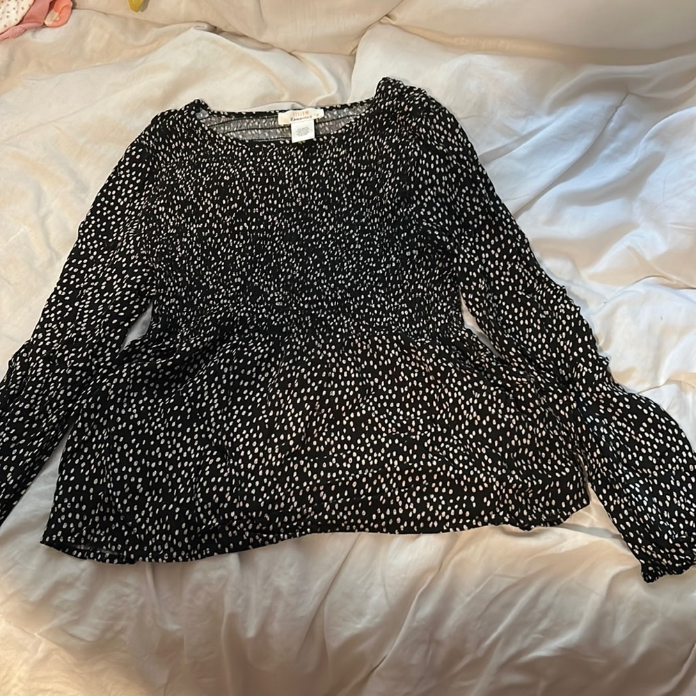 Small black and cream blouse